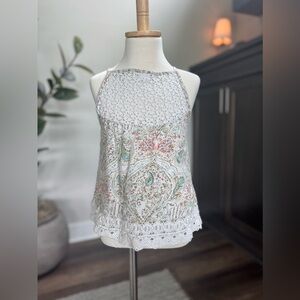 Next White Cropped Embellished Tank Top